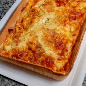 Quiche rectangular de espinacas